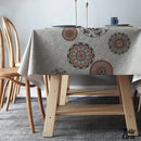 Toile cirée rectangulaire grise et rouge