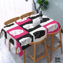 Toile cirée rectangulaire motif chat