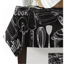 Toile cirée rectangulaire noir et blanc