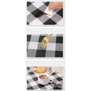 Toile cirée rectangulaire noir et blanc