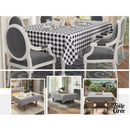 Toile cirée rectangulaire noir et blanc