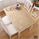 Toile cirée rectangulaire transparente