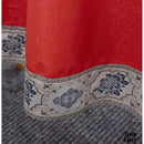 Toile cirée ronde 160 cm rouge