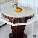 Toile cirée ronde 160 transparente