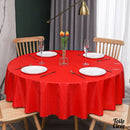 Toile cirée ronde 180 rouge