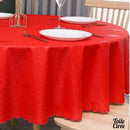 Toile cirée ronde 180 rouge