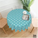 Toile cirée ronde à pois