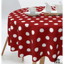 Toile cirée ronde à pois