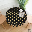 Toile cirée ronde à pois