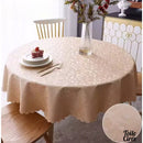 Toile cirée ronde beige
