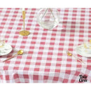 Toile cirée ronde carreaux