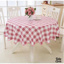 Toile cirée ronde carreaux