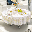 Toile cirée ronde petite fleurs