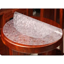 Toile cirée ronde transparente florale