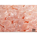 Toile cirée ronde transparente florale