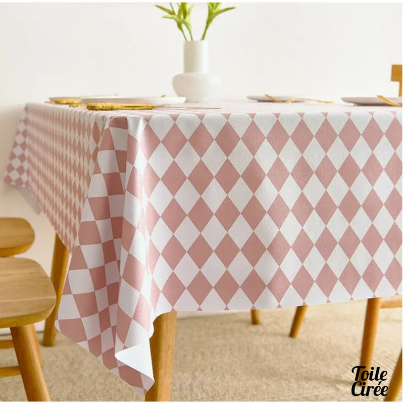 Toile cirée rose