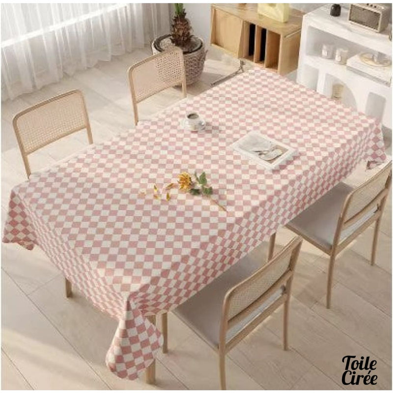 Toile cirée rose