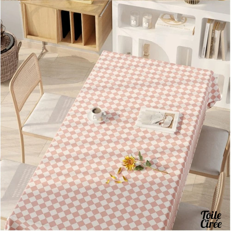 Toile cirée rose