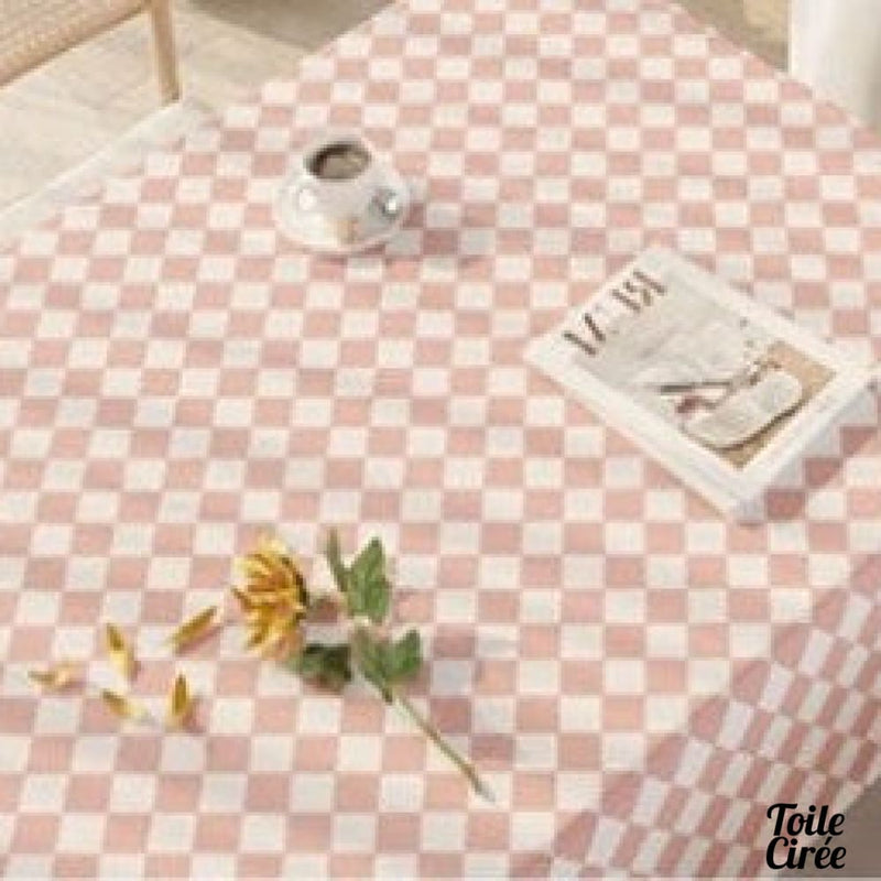 Toile cirée rose