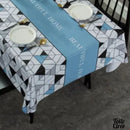 Toile cirée scandinave triangle gris