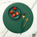 Toile cirée set de table rond