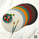 Toile cirée set de table rond