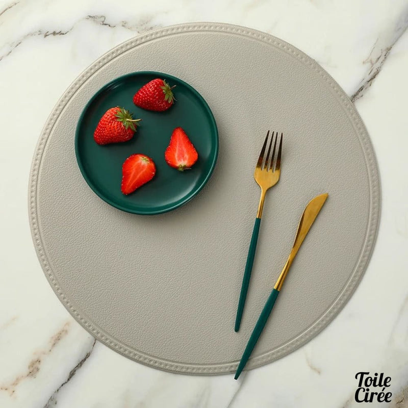 Toile cirée set de table rond