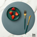 Toile cirée set de table rond