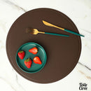 Toile cirée set de table rond