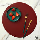 Toile cirée set de table rond