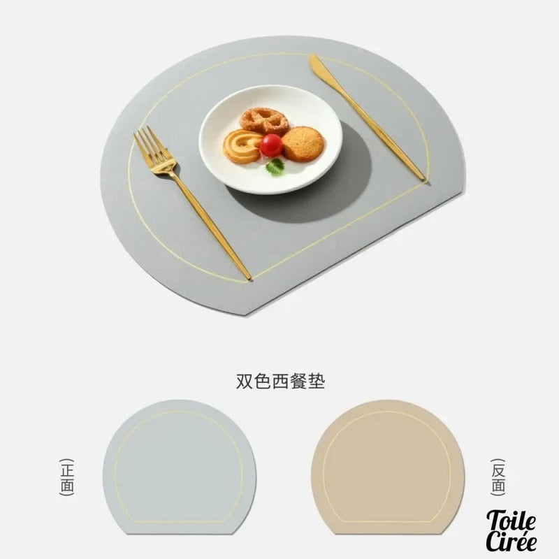 Toile cirée set de table uni