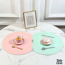 Toile cirée set de table uni