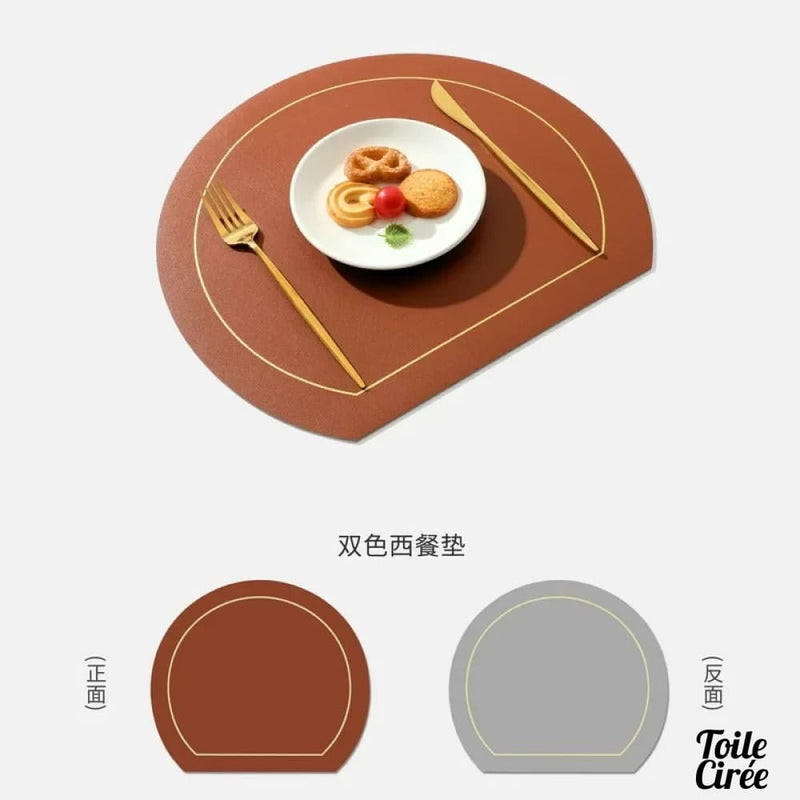 Toile cirée set de table uni