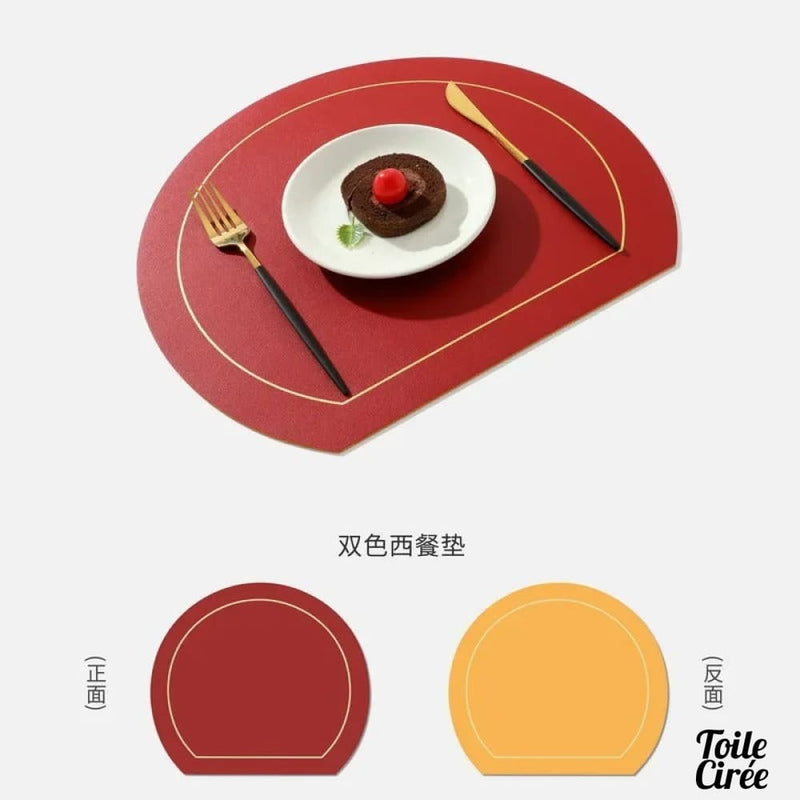 Toile cirée set de table uni