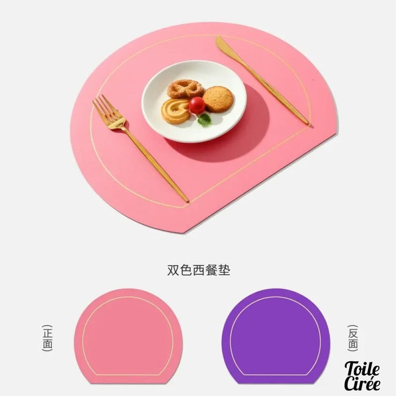Toile cirée set de table uni