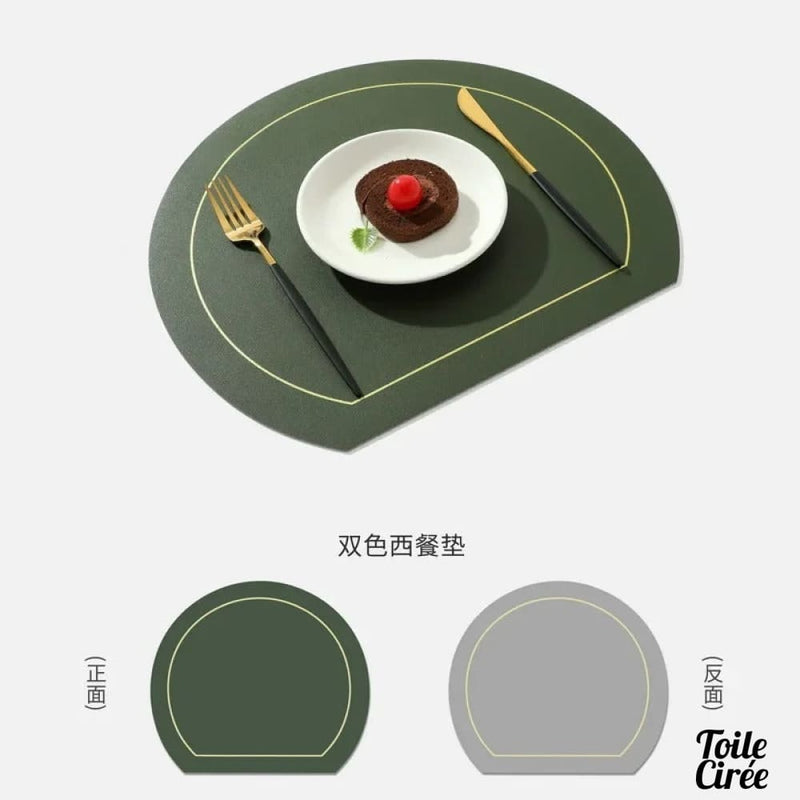 Toile cirée set de table uni