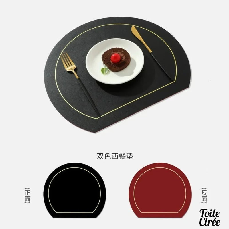 Toile cirée set de table uni