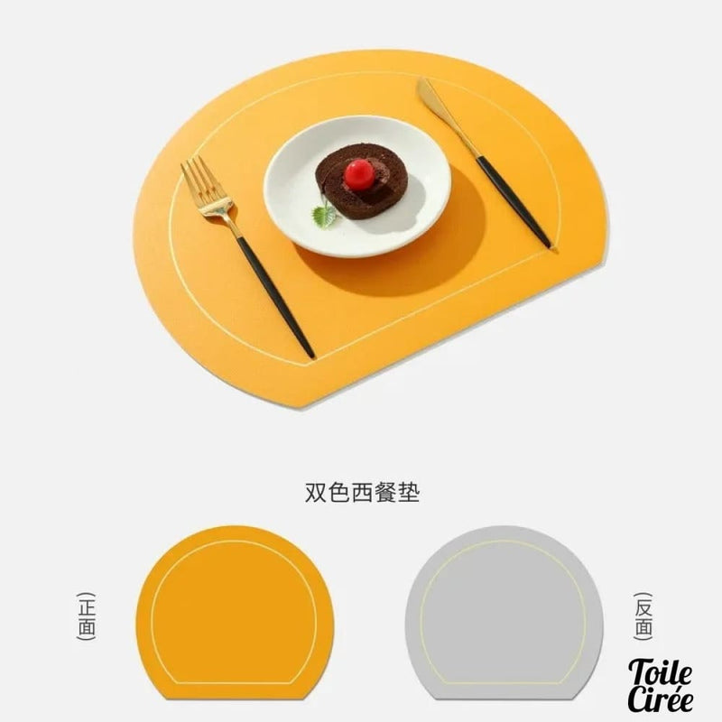 Toile cirée set de table uni