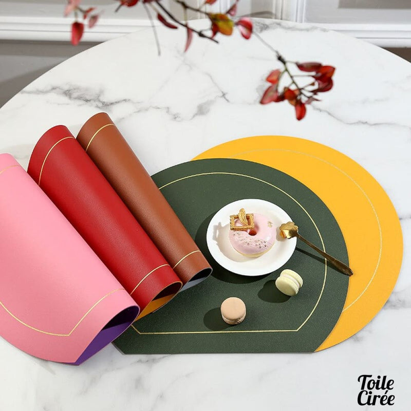 Toile cirée set de table uni