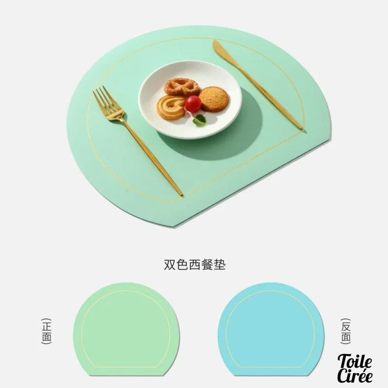 Toile cirée set de table uni