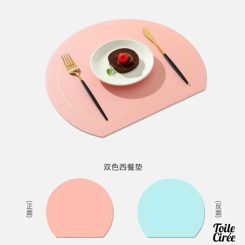 Toile cirée set de table uni
