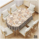 Toile cirée taupe ovale