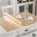 Toile cirée transparente avec couleur orange