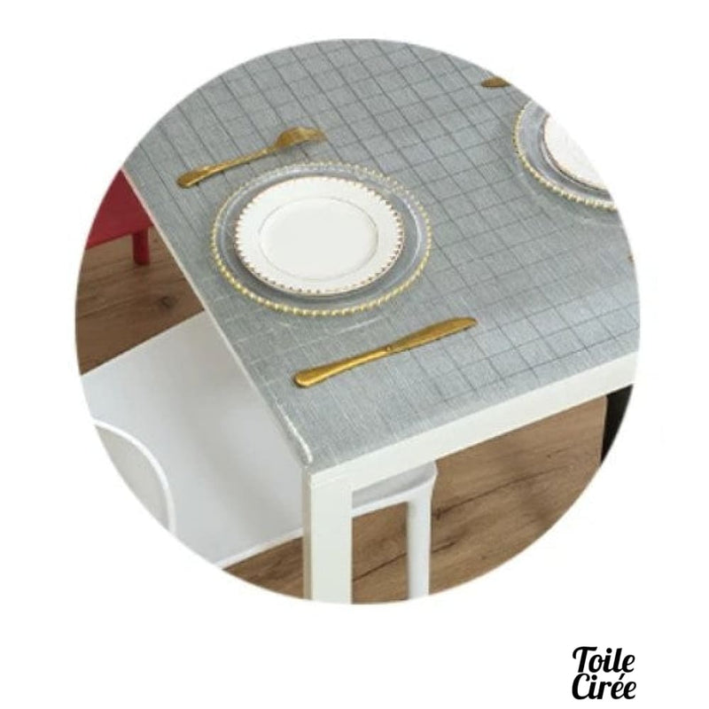 Toile cirée transparente avec motifs