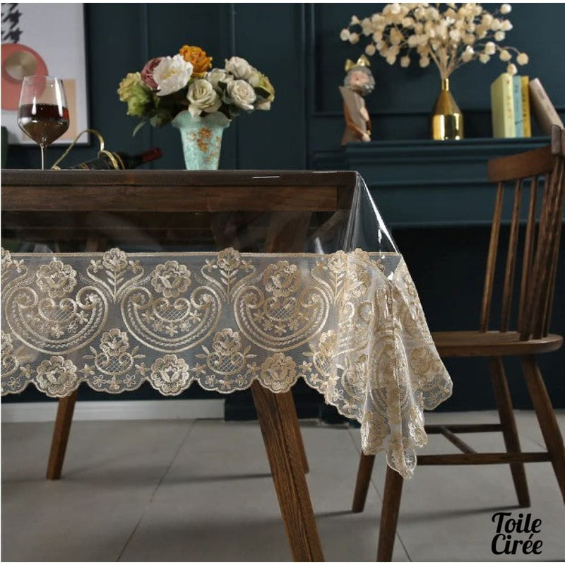 Toile cirée transparente grande largeur