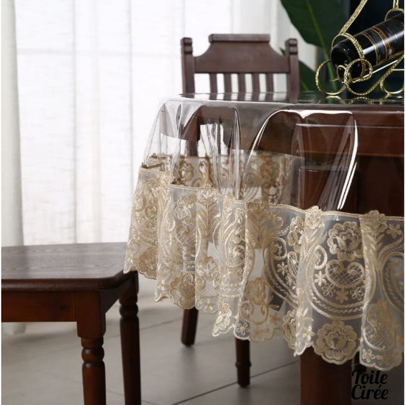 Toile cirée transparente grande largeur