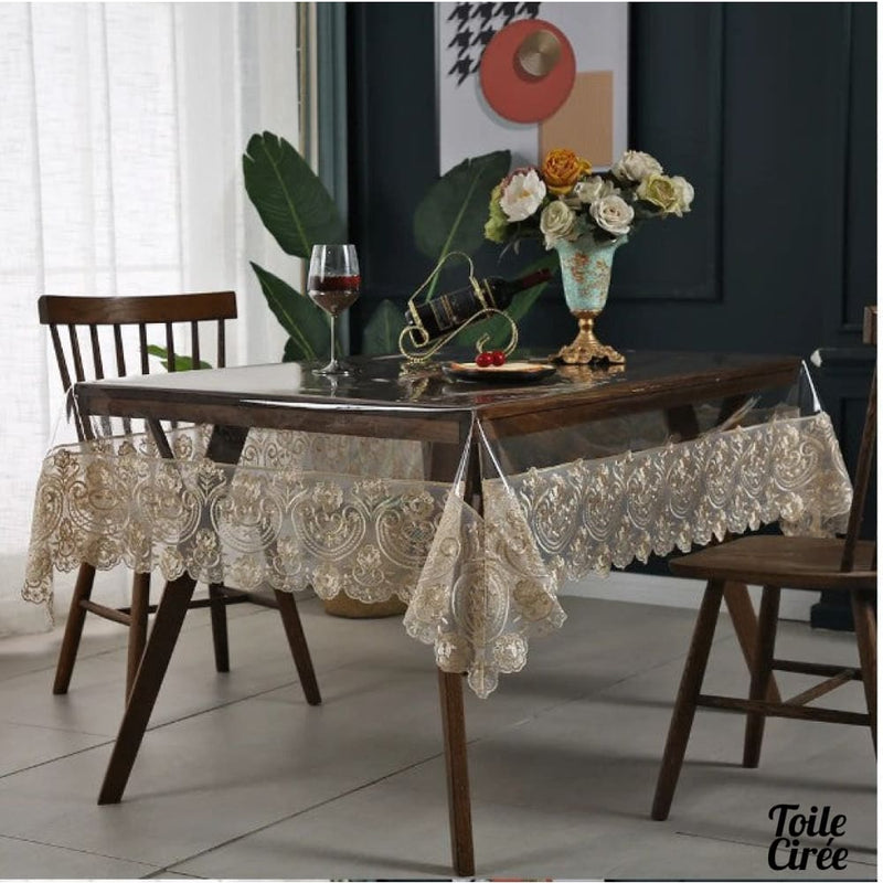 Toile cirée transparente grande largeur