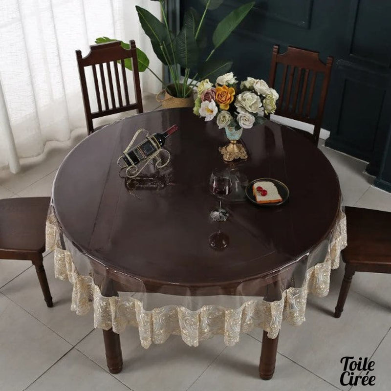 Toile cirée transparente grande largeur