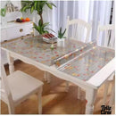 Toile cirée transparente imprimée