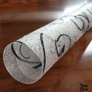 Toile cirée transparente ronde fleurs